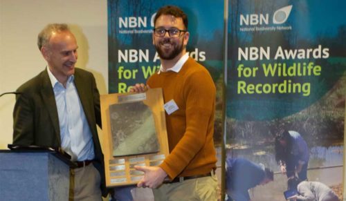 Keiron Brown receiving NBN award