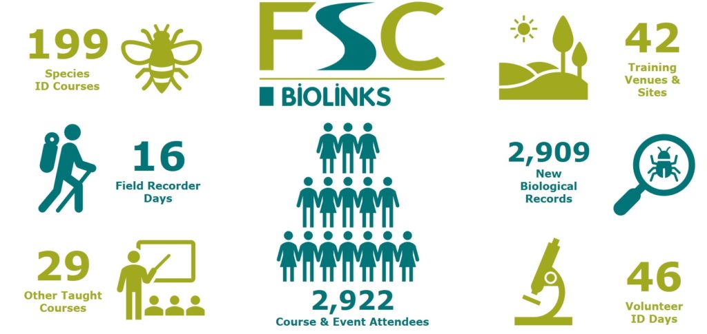 A key achievements infographic about FSC BioLinks